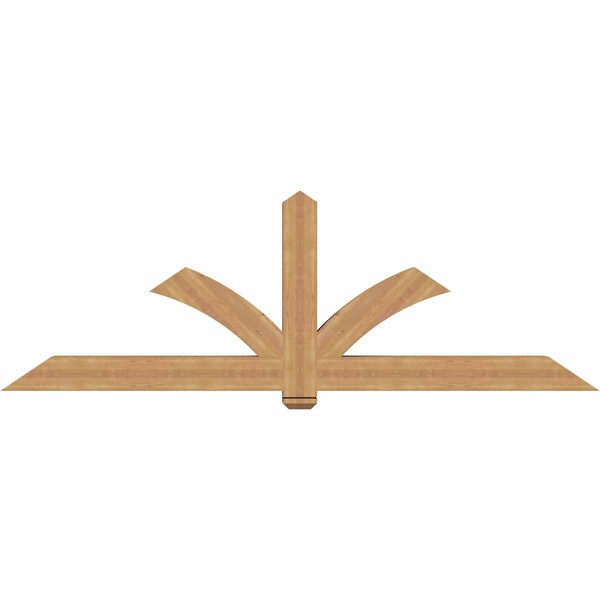 Ekena Millwork Redmond Smooth Timber Gable Bracket, Western Red Cedar, 96"W x 32"H x 5 1/2"D x 5 1/2"F, 8/12 Pitch GBW096X32X0606RED00SWR - main